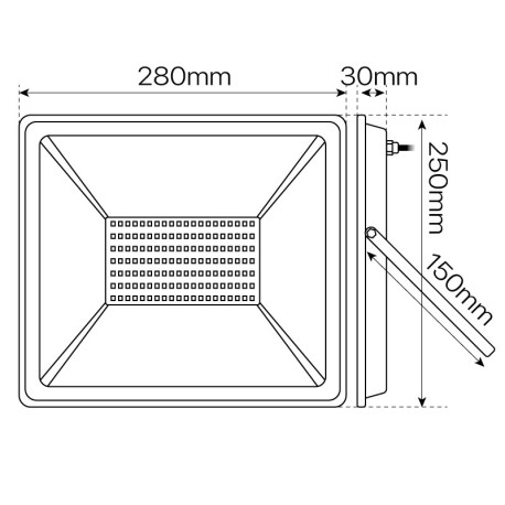 Proyector LED Eco negro 100W I-TEC