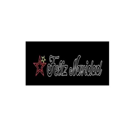 Letrero Feliz Navidad estrella roja 6x1.30m Valeza