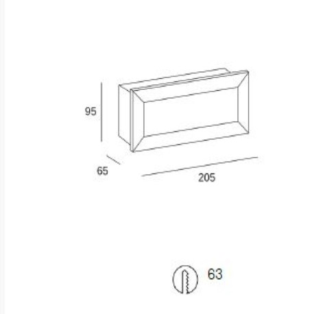 Aplique empotrable Rect Acero inoxidable Forlight