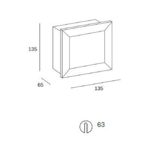 Aplique empotrable Rect Acero inoxidable Forlight