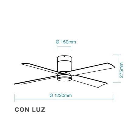 Ventilador de techo Carrara DC wifi con luz Martec