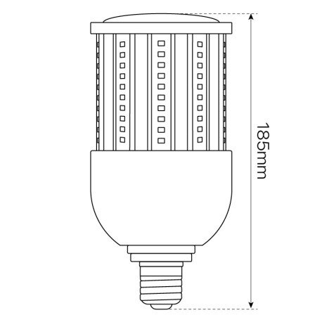 Bombilla LED industrial alta potencia Corn E27 27w 85-305V I-TEC