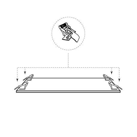 Kit pinzas empotrar paneles led I-TEC
