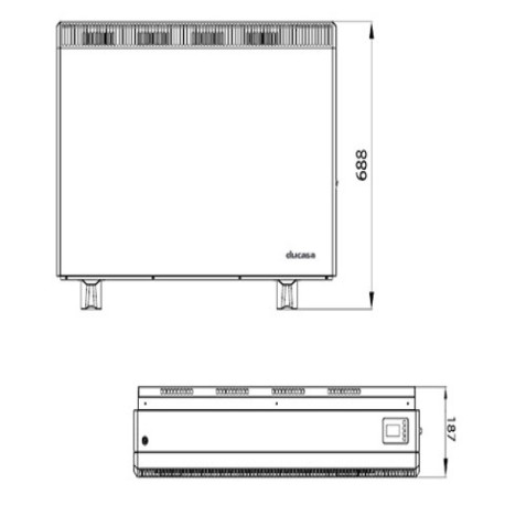 Acumulador de calor estático serie x-617 1600w 8 horas Ducasa