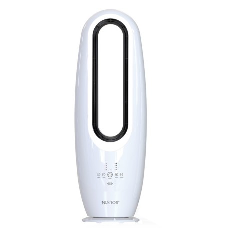 Ventilador torre sin aspas Molian con luz y mando 70W Blanco GSC