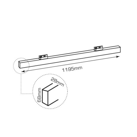 Lámpara lineal Office-Track 50w I-TEC
