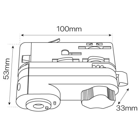 Conector/adaptador carril trifásico I-TEC