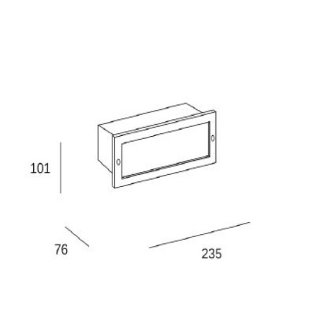 Empotrable de pared Tamesis E27 15w Acero inoxidable Forlight