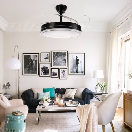 Ventilador de techo Olga Ø107 negro Mimotec