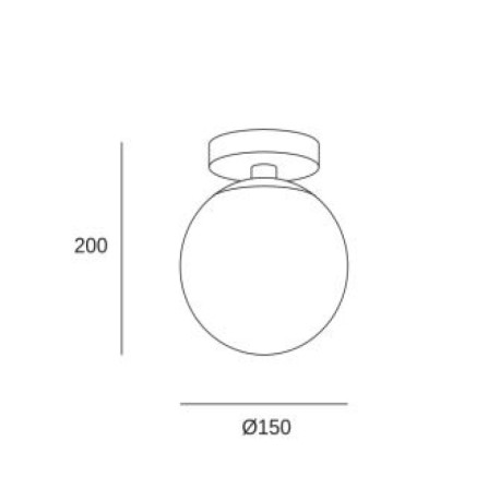 Aplique Giro 2 negro E14 9w Forlight