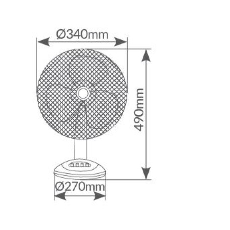 Ventilador de sobremesa Lindi blanco 40w GSC