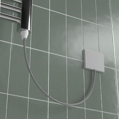 Toallero eléctrico Elba Cromo Ancho 500mm Cable de Rointe