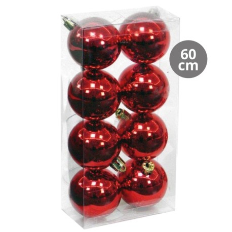 Pack 8 bolas de navidad 6cm Rojo GSC