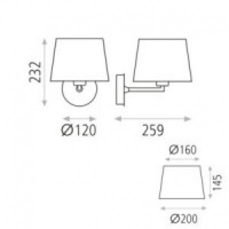 Aplique de pared Stilo E27 Negro de ACB Iluminación