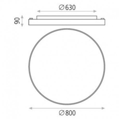 Plafón de techo Lisboa Triac 80cm de ACB Iluminación