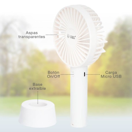 Mini ventilador de mano Balu USB Blanco GSC