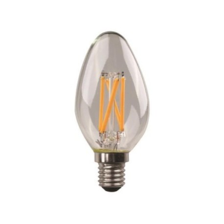 Bombilla LED Filamneto cruzado C37 6.5W E14 Regulable Aimur