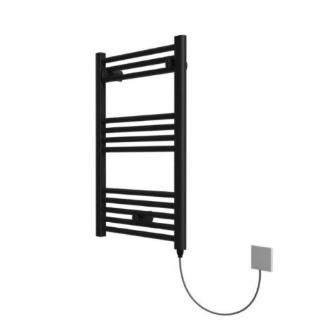 Toallero eléctrico Elba negro Ancho 500mm Cable de Rointe