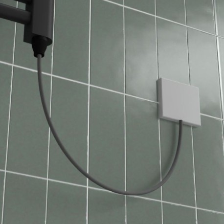 Toallero eléctrico Elba negro Ancho 500mm Cable de Rointe
