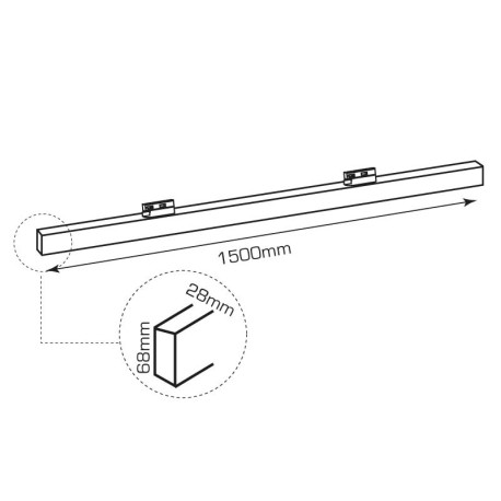 Lámpara lineal Office-Track 60w I-TEC