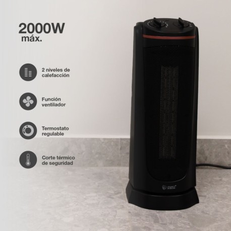 Calefactor Nakapa vertical giratorio cerámico 2000w GSC
