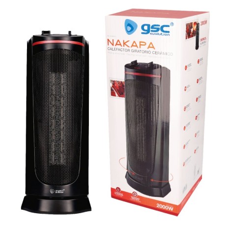 Calefactor Nakapa vertical giratorio cerámico 2000w GSC