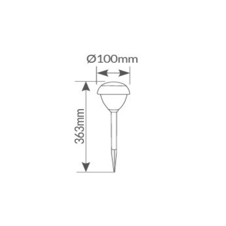 Pack-12 Estaca jardín solar LED Suna 10000K IP44 GSC