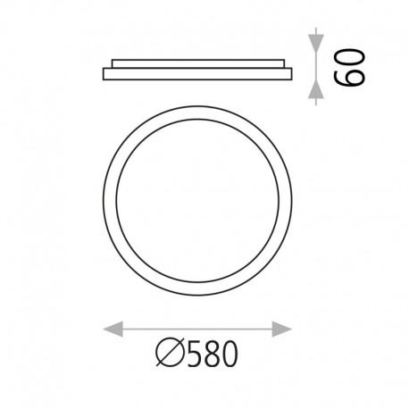 Plafón de techo Grace LED TRIAC 58 cm  de ACB Iluminación