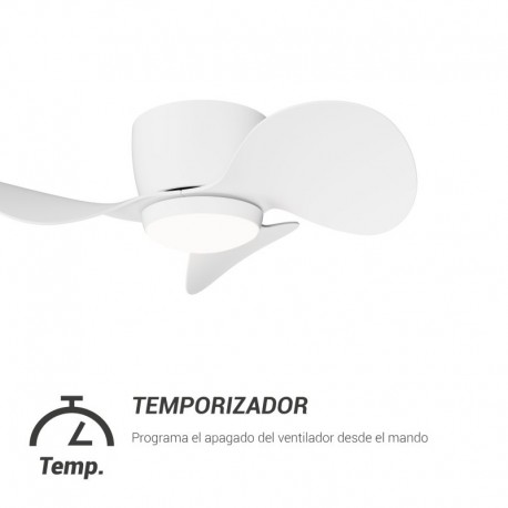 Ventilador de techo Monty blanco con luz Sulion