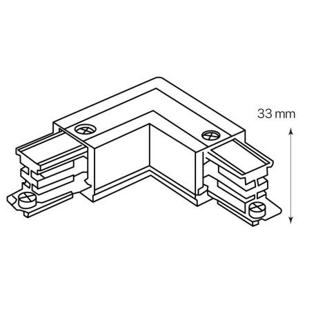 Conector L izquierda carril trifásico Alaska I-TEC