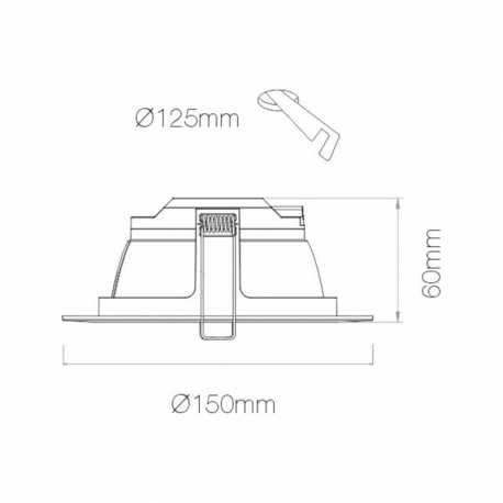 Downlight empotrable Noi Switch 14w  Beneito Faure