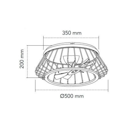 Ventilador de techo Cobra 50w CCT CristalRecord