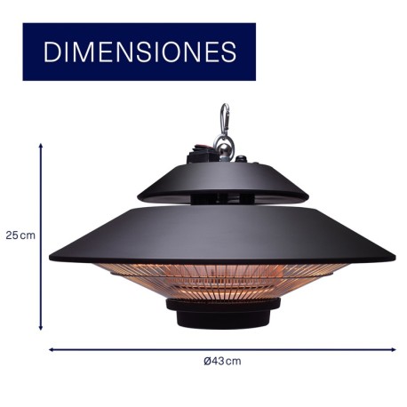 Infrarrojo Halógeno de techo IFT-1500 Gabarron