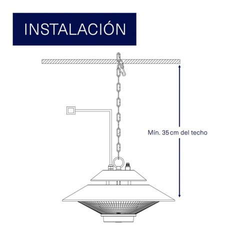 Infrarrojo Halógeno de techo IFT-1500 Gabarron