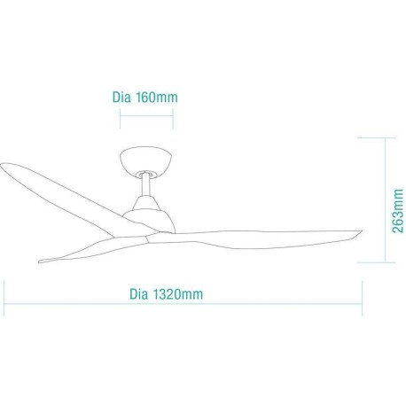 Ventilador de techo Avoca LED wifi blanco Martec