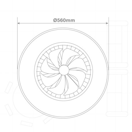 Ventilador de techo Box Fan Takam blanco GSC