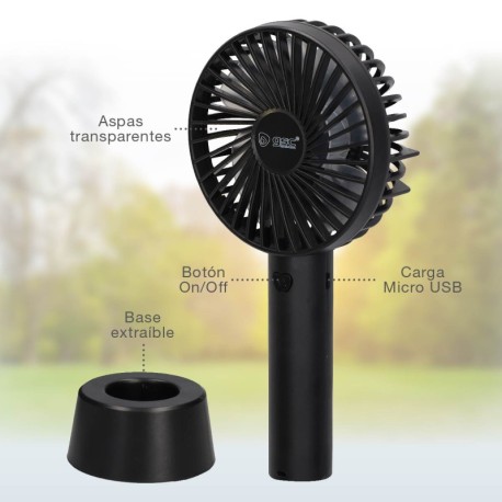 Mini ventilador de mano Balu USB Negro GSC