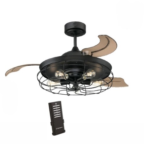 Ventilador de techo Dunlin negro 105cm Farho