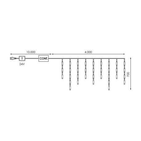 Icicle cascada 4x0.7m Prilux