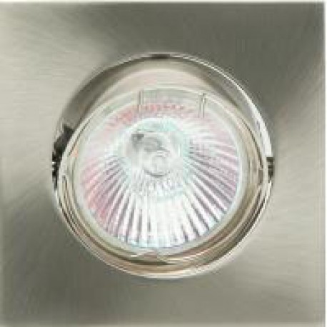 Foco downlight  cuadrado color blanco/niquel mate