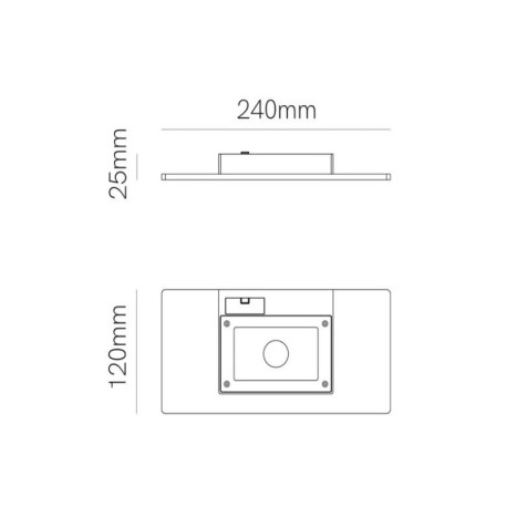 Aplique Mini Pla 20w CCT 2700-3200-4000k Beneito Faure