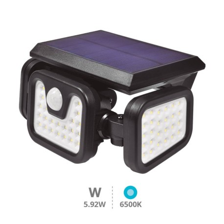 Aplique solar LED orientable Siltala 5,92W 6500K Negro GSC