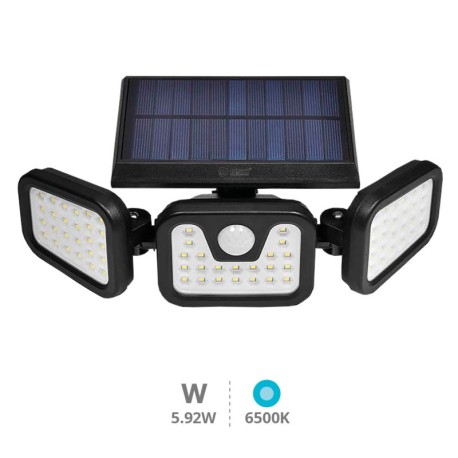 Aplique solar LED orientable Siltala 5,92W 6500K Negro GSC