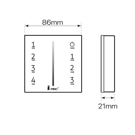 Emisor.3 tiras led 12V y 24V monocolor I-TEC