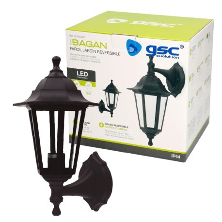 Farol de jardín Bagan brazo reversible E27 IP44 GSC