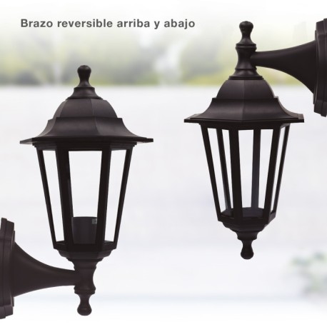 Farol de jardín Bagan brazo reversible E27 IP44 GSC