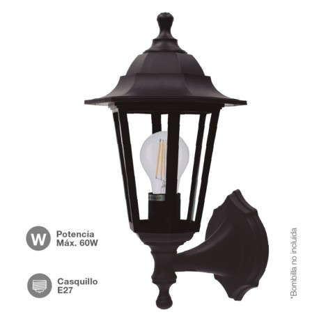 Farol de jardín Bagan brazo reversible E27 IP44 GSC