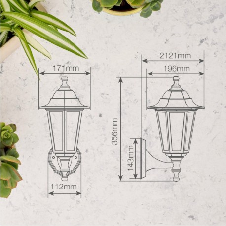 Farol de jardín Bagan brazo reversible E27 IP44 GSC