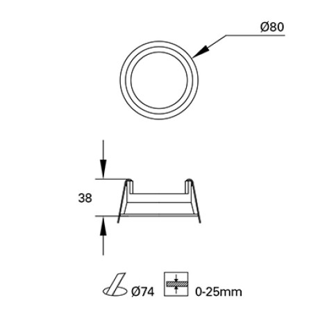 Accesorio downlight Mix Frame Ø80 blanco Forlight