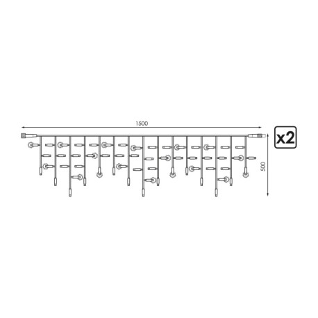 Icicle 114 Flashing 3x0.5 (1.5mx2 seg) Prilux